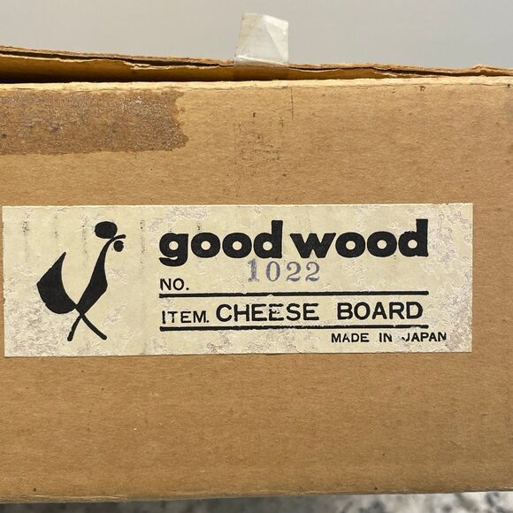 Vtg Good Wood Cheese Charcuterie Board Japan Pottery Bowl Box MCM 70s 1022 - Picture 9 of 9